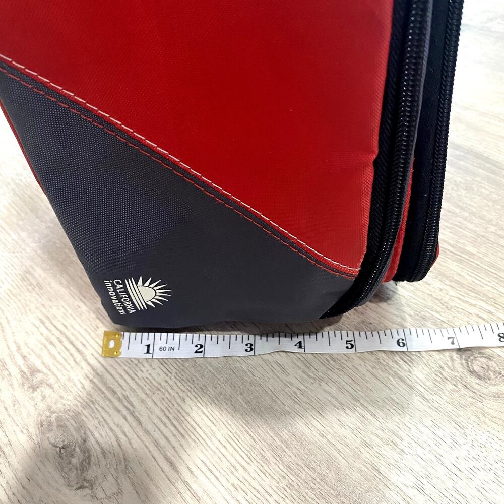 California Innovations Red Insulated Lunch Bag Soft Cooler - Adjustable Strap - Picture 10 of 12